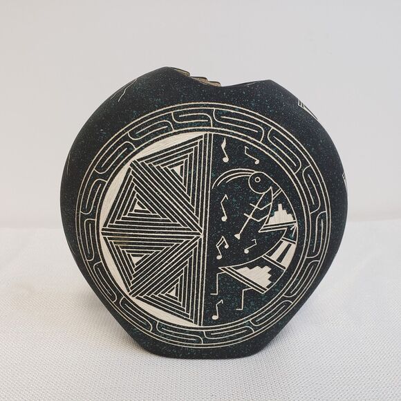 E. Garcia Jr. New Mexico Native American Acoma Pueblo Indian Vase Vessel Pottery - Picture 1 of 14